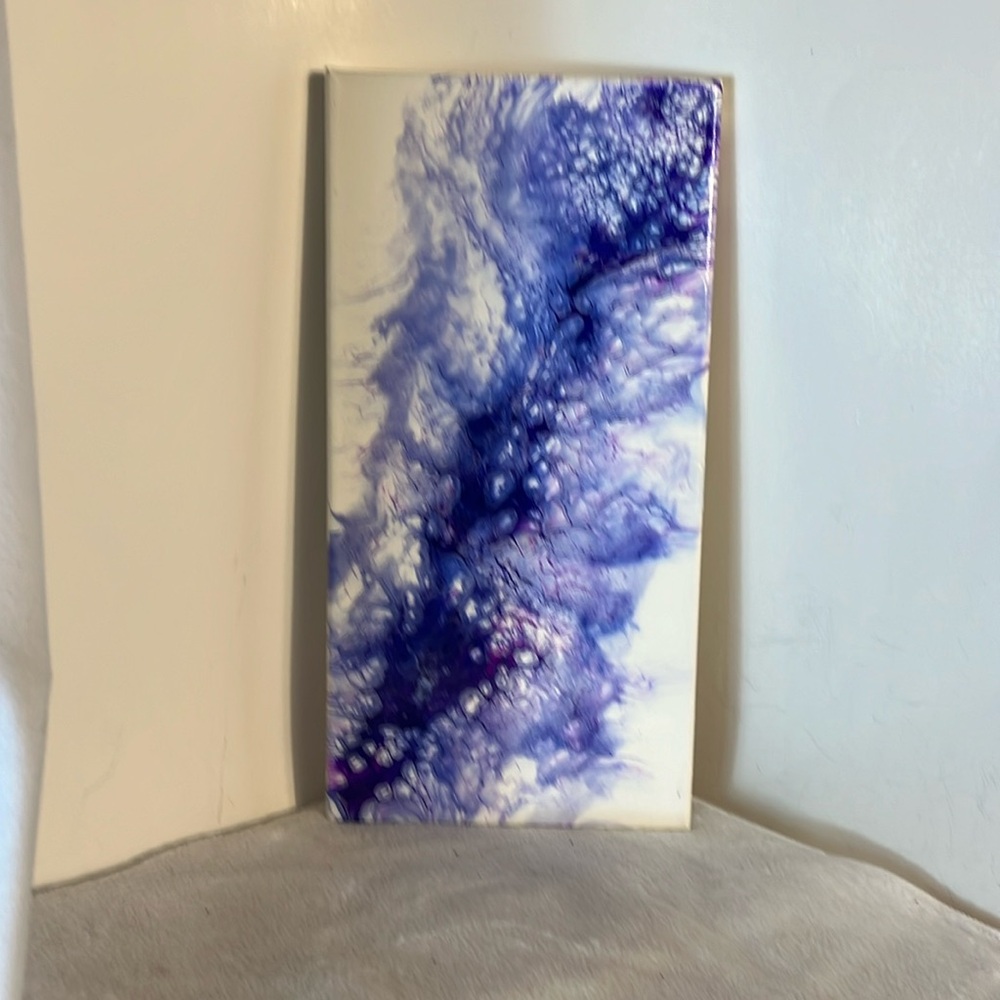 Original acrylic pour painting on canvas